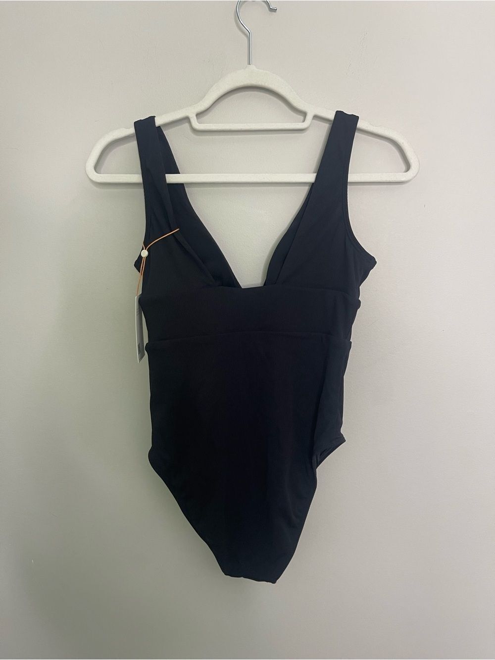 Quince Italian Plunge One-Piece Black Swimsuit NEW XS - Picture 9 of 10
